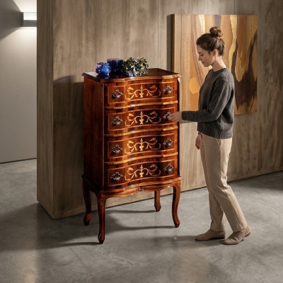 Designer Italienesch Holzmiwwel Kommode Anrichte Sideboard Luxus Stil