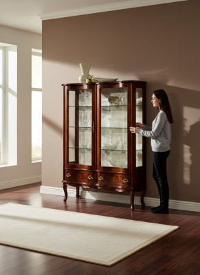 Vitrin Glasschaf Barock Vitrine Holz Vitrinen Luxus Glasschaf Miwwelen Nei