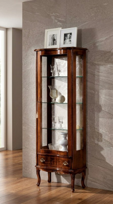 Luxus Holz Vitrin Brongen Schaf Glas Dieren Design Kommod Italienesch Miwwelen