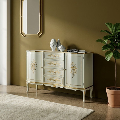 Luxus Kommode Schaf Italienesch Holz Miwwelen Design Sideboard Konsol.