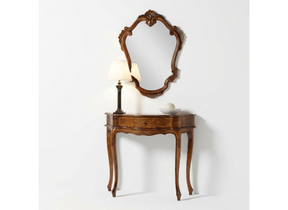 Moublen Stil Barock Konsolendësch Spigel Holz Italienesch Dëscher Konsolen 2tlg.