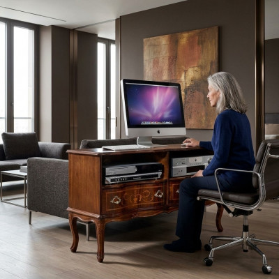 Wunnzëmmer Holz Miwwelen Sideboard TV Lowboard RTV Schaf Barock Nei