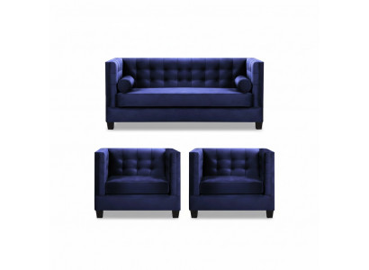Schlofsofa Fotell Kreativ Miwwel Textil Stoff Blo Grupp Wunnzëmmer Modern Sofa