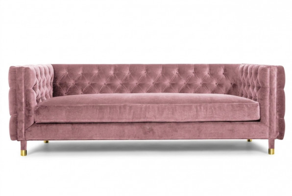 Rosa Chesterfield Canapé Kreativ Miwwelen 4 Sëtzer Nei XXL Grouss Canapéen