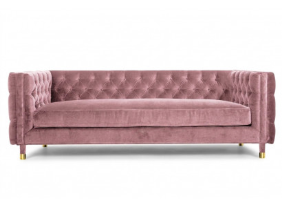Rosa Chesterfield Canapé Kreativ Miwwelen 4 Sëtzer Nei XXL Grouss Canapéen