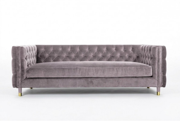 Chesterfield Sofa Taupe Miwwelen 4 Sëtzer Nei XXL Grouss Textil Stoff Couchen Këssen.