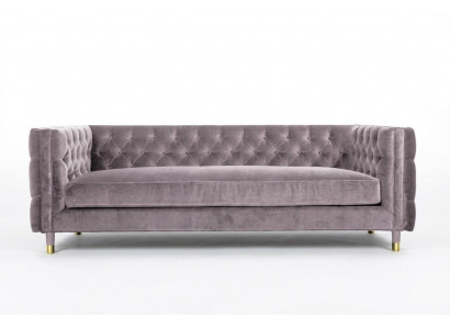 Chesterfield Sofa Taupe Miwwelen 4 Sëtzer Nei XXL Grouss Textil Stoff Couchen Këssen.