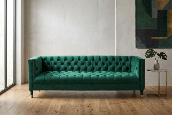 Grénge Chesterfield 4-Plätzer Luxus Sofa Textil Stoff Canapéën