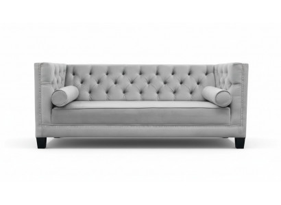 Luxus Gro Chesterfield Samt Drësëtzer Polster Miwwelen Hotel Wunnzëmmer Praxis
