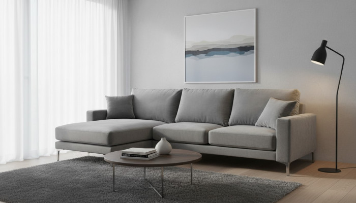 Ecksofa Gro xxl Grouss Textill Stoff Chesterfield Sofas Kreativ Miwwelen Wunnzëmmer