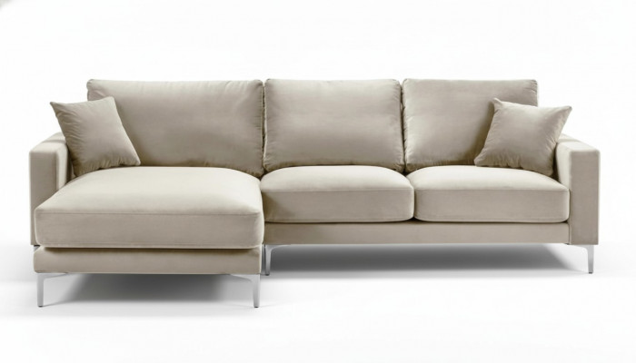 Loft Sofa Luxus Ecksëtz Miwwelen Ecksuite Samt Canapéë Sofas beige Wunnzëmmer