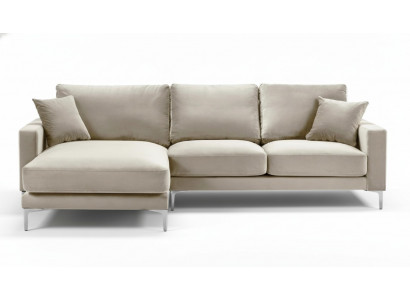 Loft Sofa Luxus Ecksëtz Miwwelen Ecksuite Samt Canapéë Sofas beige Wunnzëmmer