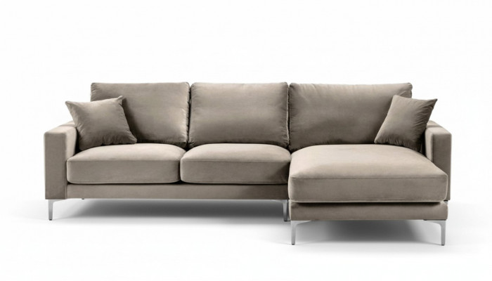 Beige Eckcouch Stoff Wunnzëmmer Design Couches Polstersofa Sofas Eckgarnitur Nei