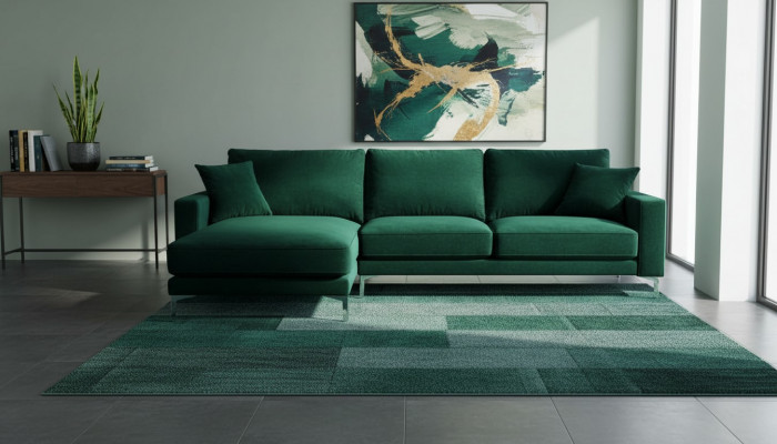 Loft Sofa Luxus Eckcouch Miwwel Eckgarnitur Samt Couchen sofas gréng Wunnzëmmer