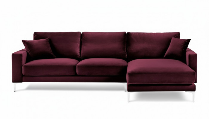 Bordeaux rout Design Couchen Këssen Sofa Sofas bordaux Ecksofa Stoff Wunnzëmmer