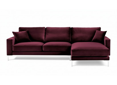 Bordeaux rout Design Couchen Këssen Sofa Sofas bordaux Ecksofa Stoff Wunnzëmmer