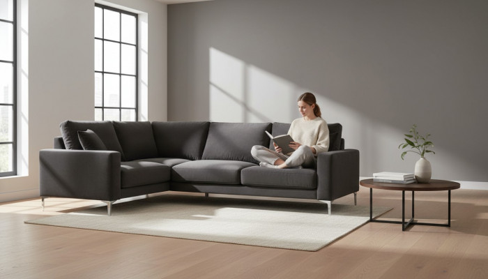 Schwaarze Samt Ecksofa Stoff Wunnzëmmer Design Couchen Polstersofa Sofas Nei