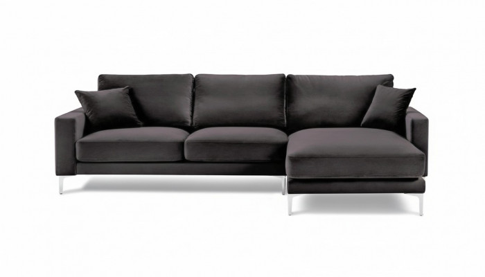 Schwaarze Samt Ecksofa Stoff Wunnzëmmer Design Couchen Polstersofa Sofas Nei