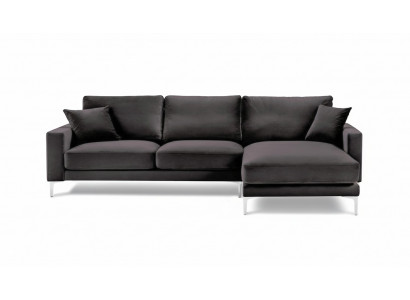 Schwaarze Samt Ecksofa Stoff Wunnzëmmer Design Couchen Polstersofa Sofas Nei