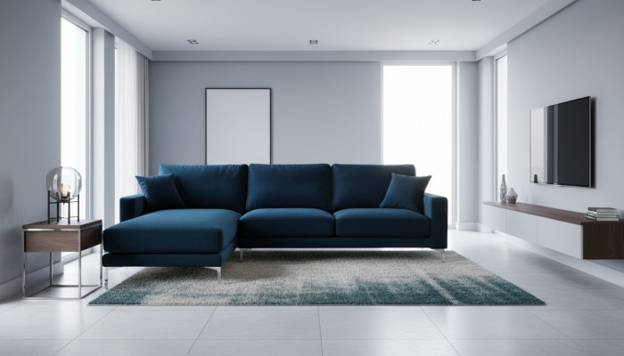 Sofaen Nei Kreativ Türkis Ecksofa Stoff Wunnzëmmer Design Couchen Polster Sofa
