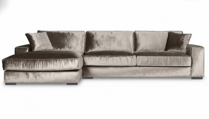 Braune Eckcouch Stoff Wunnzëmmer Design Couchen Polstersofa Sofaen Italienesch