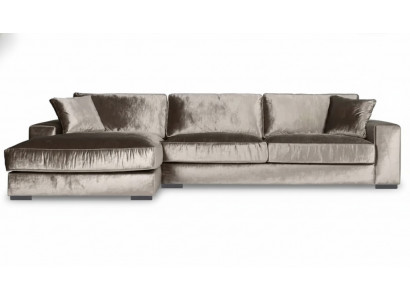 Braune Eckcouch Stoff Wunnzëmmer Design Couchen Polstersofa Sofaen Italienesch
