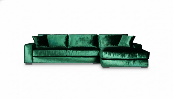 Gréng Wénkel-Canapé Stoff Wunnzëmmer Design Sofa Polster Canapéen Grouss Samt Nei