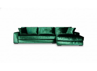 Gréng Wénkel-Canapé Stoff Wunnzëmmer Design Sofa Polster Canapéen Grouss Samt Nei
