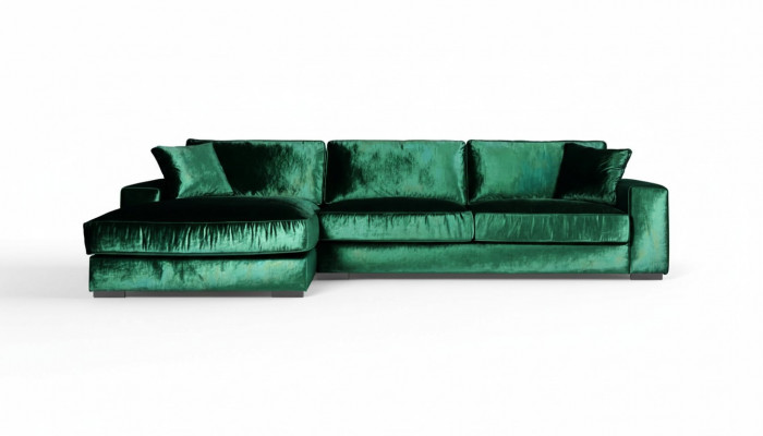 Ecksofa Sofas Italienesch Miwwelen Stoff Wunnzëmmer Couchen Polster Sofa Gréng Nei