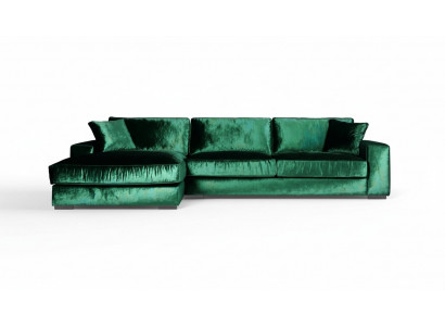 Ecksofa Sofas Italienesch Miwwelen Stoff Wunnzëmmer Couchen Polster Sofa Gréng Nei