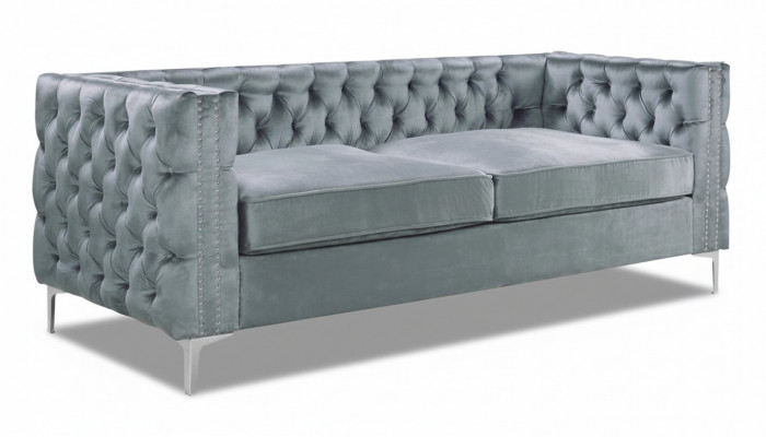Gro Chesterfield Couch Luxus Samt Stoff Couche Sofa Set Knäppercher Polster Nei
