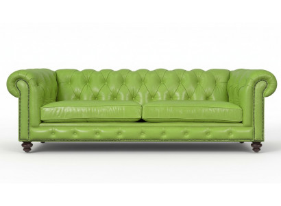 Wunnzëmmer Chesterfield Canapé Gréng Grouss Premium Lieder Designer Miwwelen 4-Sëtzer Nei