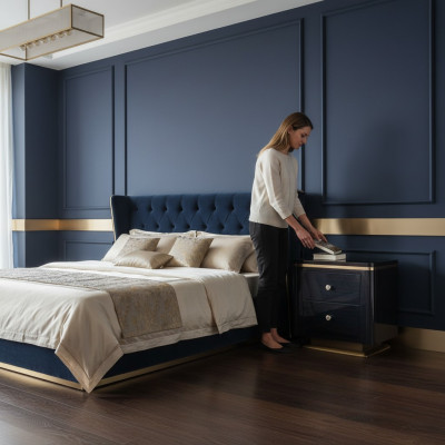 Nuetsdësch Konsolen Schlofkummer Säitentësch Modernen Design Miwwelen Luxus