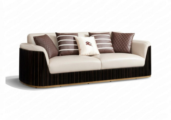 Sofa 3-Sëtzer Beige Moderne Design Couchen Lieder Sofas Nei Kreativ