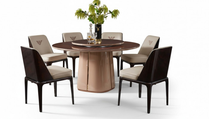 Grupp Luxus Stull Garnitur Lainn Design Miwwelen Luxus Iesszëmmer Holz 4x Still