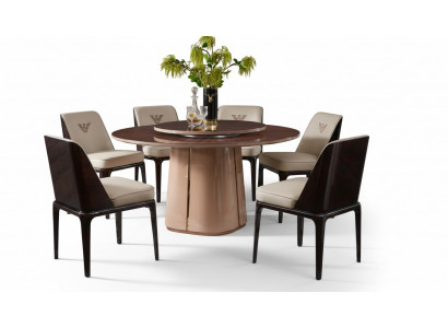 Grupp Luxus Stull Garnitur Lainn Design Miwwelen Luxus Iesszëmmer Holz 4x Still