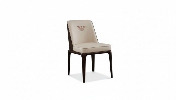 Lieder Luxus Beige Grupp Fauteuil Modernen Design Miwwel Iesszëmmer Holz 6 Still
