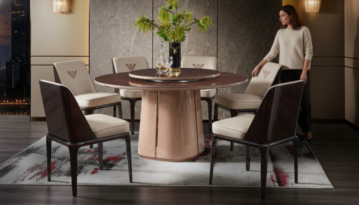 Iessdësch Dësch Miwwel Lehnstuhl Stull Set 5tlg. Grupp Design Iesszëmmer