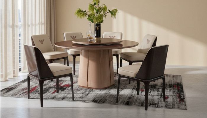 Iessdësch Dësch Miwwel Lehnstuhl Stull Set 5tlg. Grupp Design Iesszëmmer