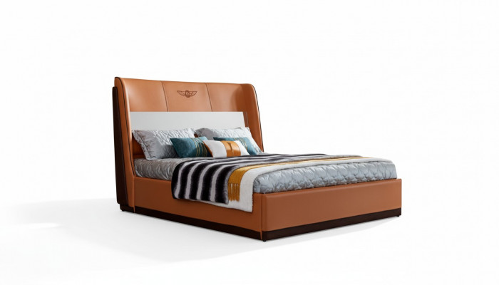 Bett Orange Schlofkummer Nei Kreativ Modern Design Miwwelen Holz Luxus Better