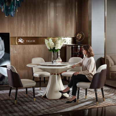 Stull Set 4x Still Mëllech Lieder Luxus Iesszëmmer Nei Kreativt Design