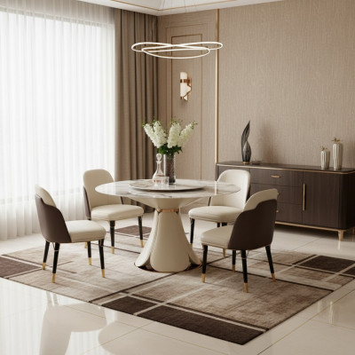 Stull Set 4x Still Mëllech Lieder Luxus Iesszëmmer Nei Kreativt Design