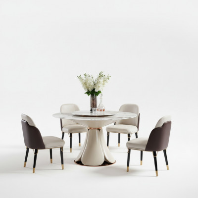 Stull Set 4x Still Mëllech Lieder Luxus Iesszëmmer Nei Kreativt Design