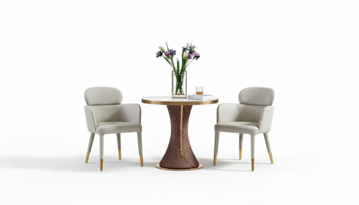 Sëtzel Lieder Wäiss Modern Miwwelen Lehnstull Design Miwwelen Luxus Edelstol