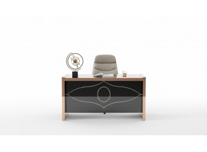 Büroschaf Braun Holz Aarbechtszëmmer Braun Modern Design Miwwelen Luxus Schaf