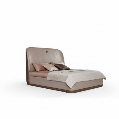 Bett 2× Nuetsdësch Lieder Holz Schlofkummer Liederbett Modern Design Miwwelen