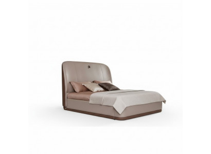 Bett 2× Nuetsdësch Lieder Holz Schlofkummer Liederbett Modern Design Miwwelen