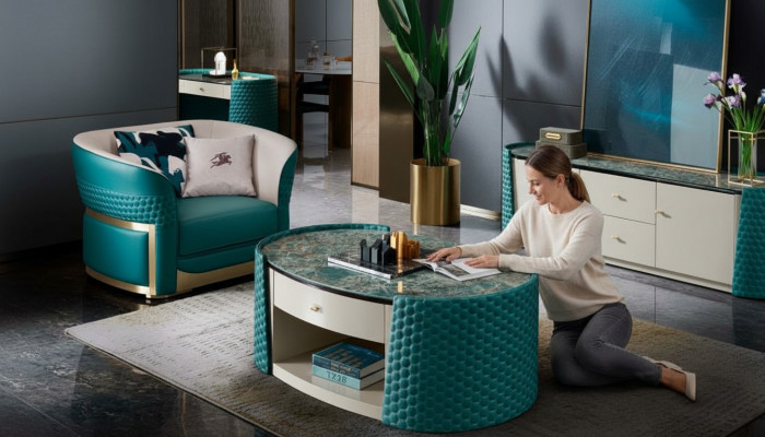 Sideboard Anrichte Schaf rtv Lowboard Türkis Ënnerschaf Miwwelen Wunnzëmmer Nei