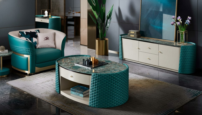 Sideboard Anrichte Schaf rtv Lowboard Türkis Ënnerschaf Miwwelen Wunnzëmmer Nei