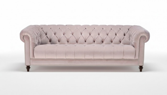 Chesterfield Altrosa Rosa Nei Dräisëtzer Stoff Design Couchen Polstersofa Sofas